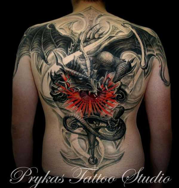 Drachen Tattoo Rücken Drachen Tattoo Rücken