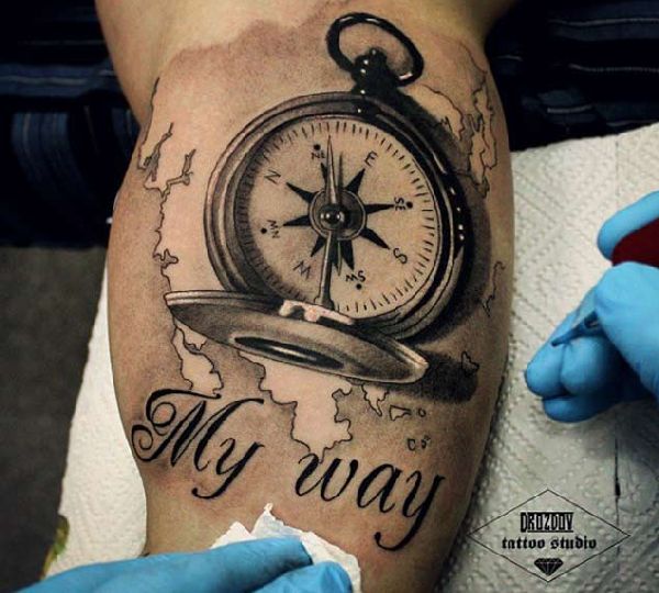 40 Wundervolle Kompass Tattoos Tattoo Spirit