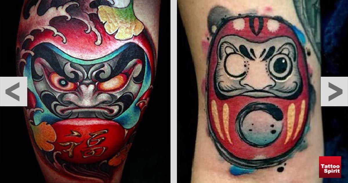 Der Daruma Glücksbringer Tattoo Spirit