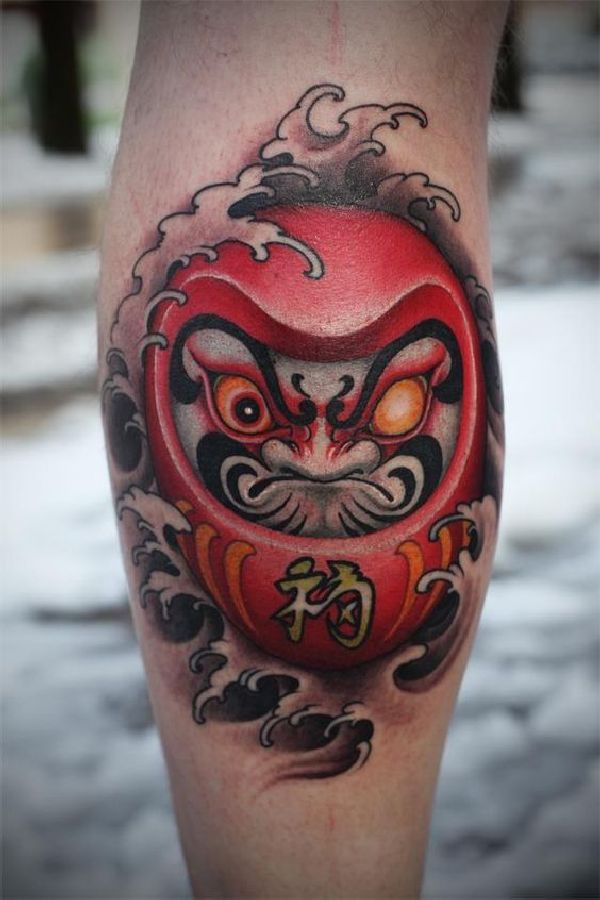 Der Daruma Glücksbringer Tattoo Spirit