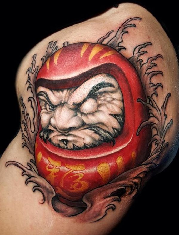 Der Daruma Glücksbringer Tattoo Spirit