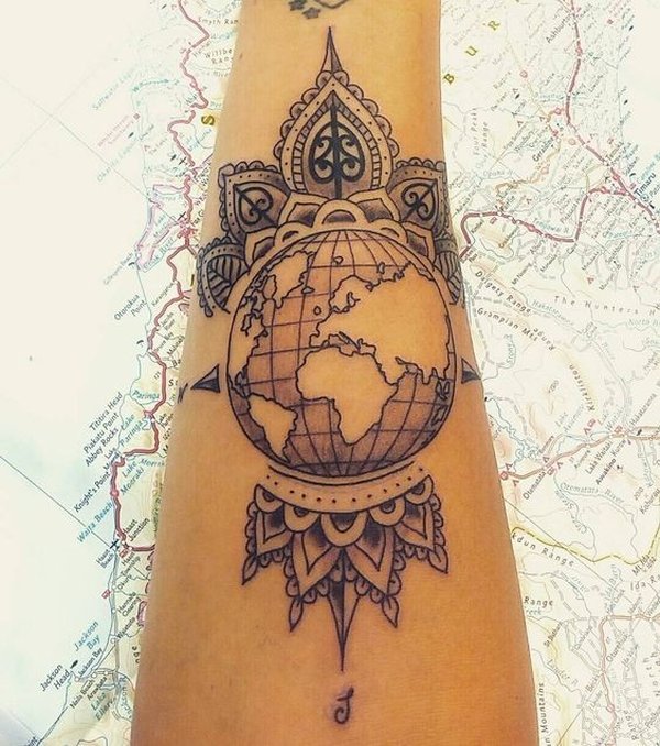 Für Reisefreunde Der Globus Tattoo Spirit